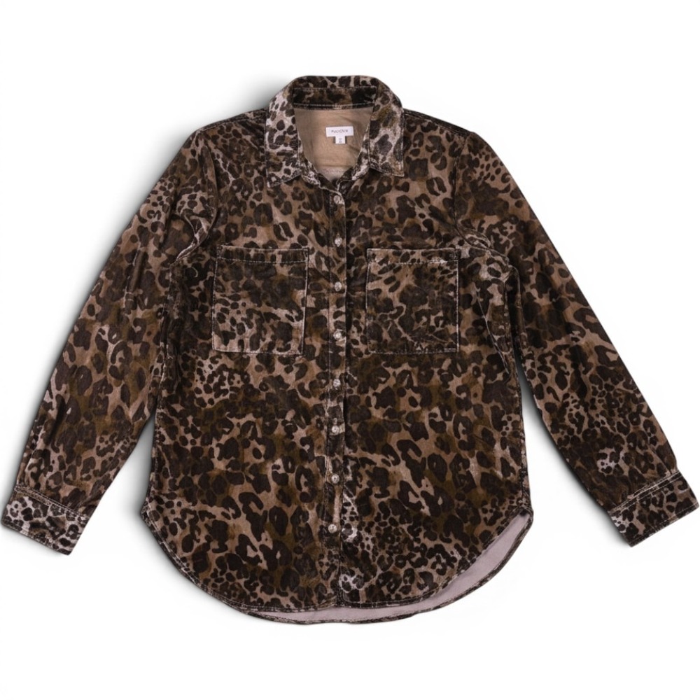 Pilcro Leopard Button Down Shirt Small NWT Mob Wife Office Siren